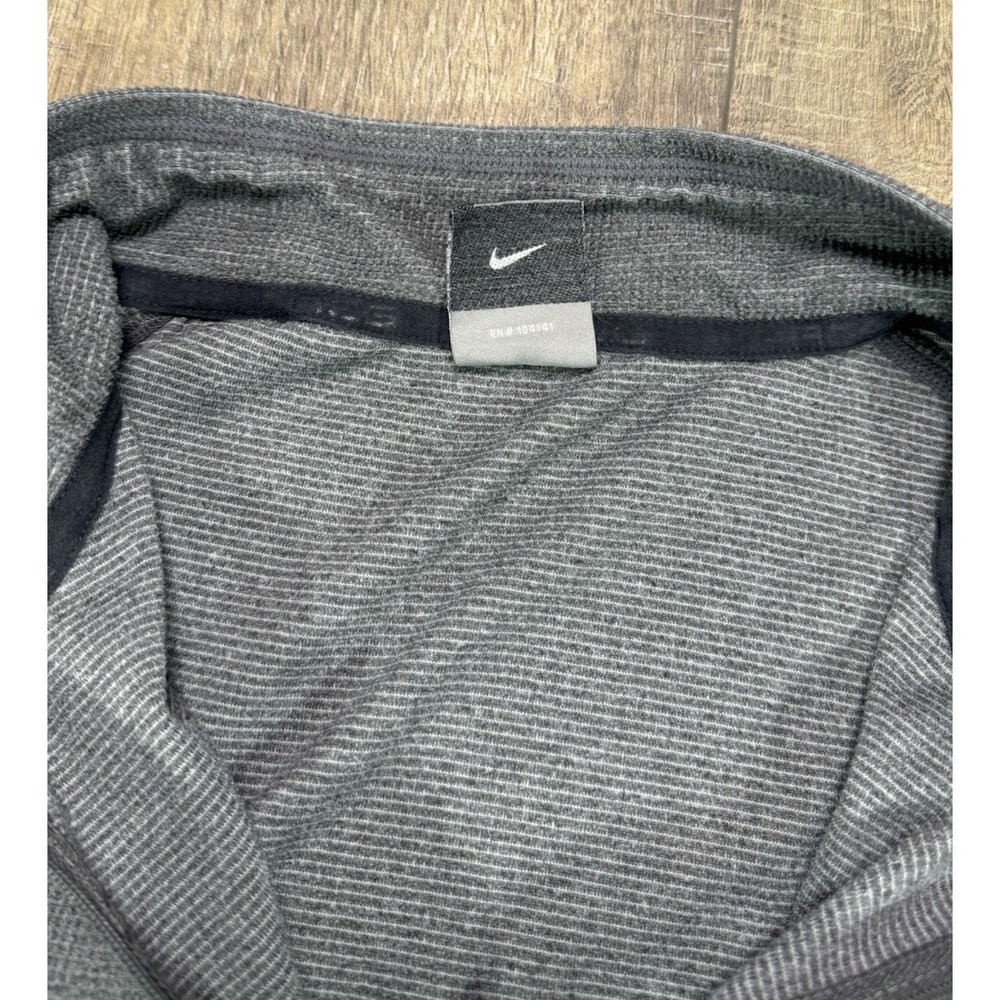 Y2K Nike ACG Shirt Mens Extra Large Gray Quarter Zip Pullover Waffle Long Sleeve - Picture 10 of 12